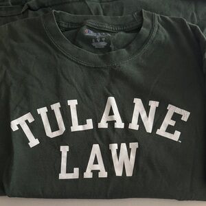 Champion Dark Green Tulane Law Tee